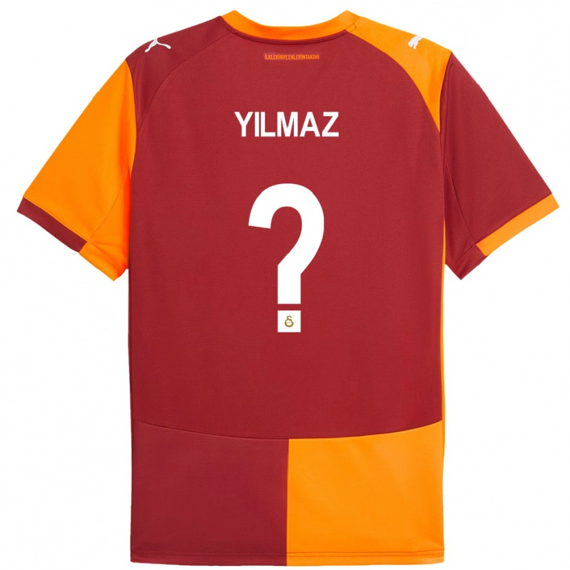 Danxen Enfant Maillot Berat Yilmaz #0 Rouge Orange Tenues Domicile 2025/26 T-Shirt