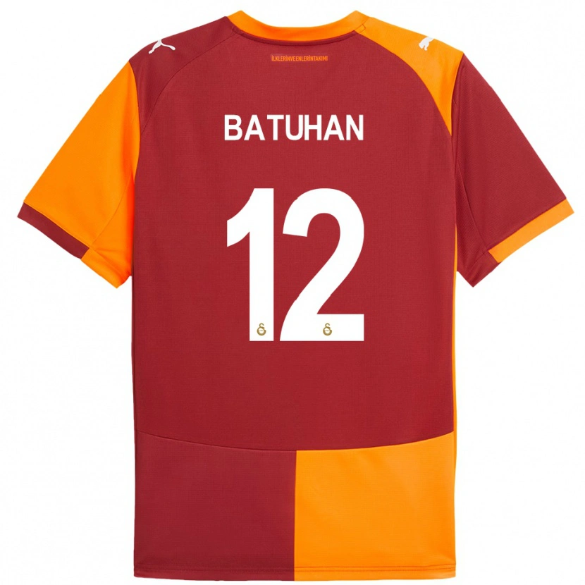 Danxen Enfant Maillot Batuhan Şen #12 Rouge Orange Tenues Domicile 2025/26 T-Shirt