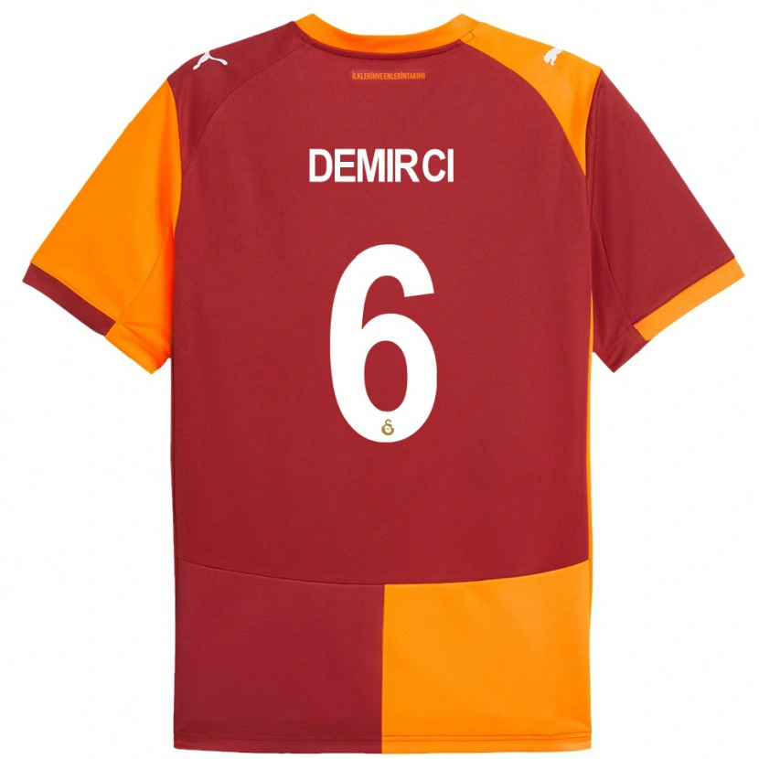 Danxen Enfant Maillot Ayşe Demirci #6 Rouge Orange Tenues Domicile 2025/26 T-Shirt