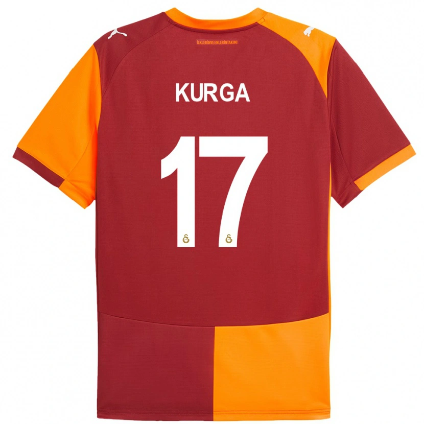 Danxen Enfant Maillot Handan Kurğa #17 Rouge Orange Tenues Domicile 2025/26 T-Shirt