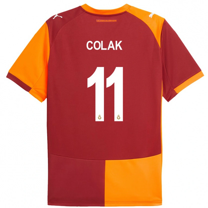 Danxen Enfant Maillot Yiğit Çolak #11 Rouge Orange Tenues Domicile 2025/26 T-Shirt