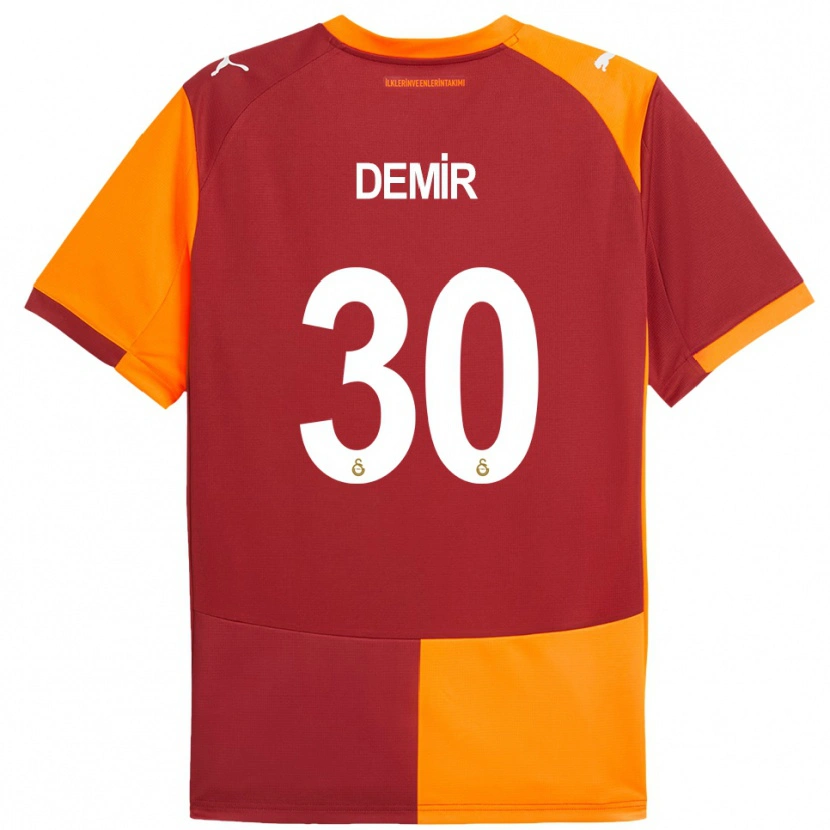 Danxen Enfant Maillot Yusuf Demir #30 Rouge Orange Tenues Domicile 2025/26 T-Shirt