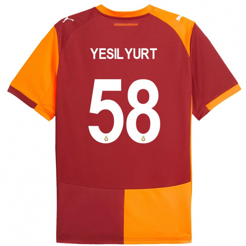 Danxen Enfant Maillot Ali Yeşilyurt #58 Rouge Orange Tenues Domicile 2025/26 T-Shirt