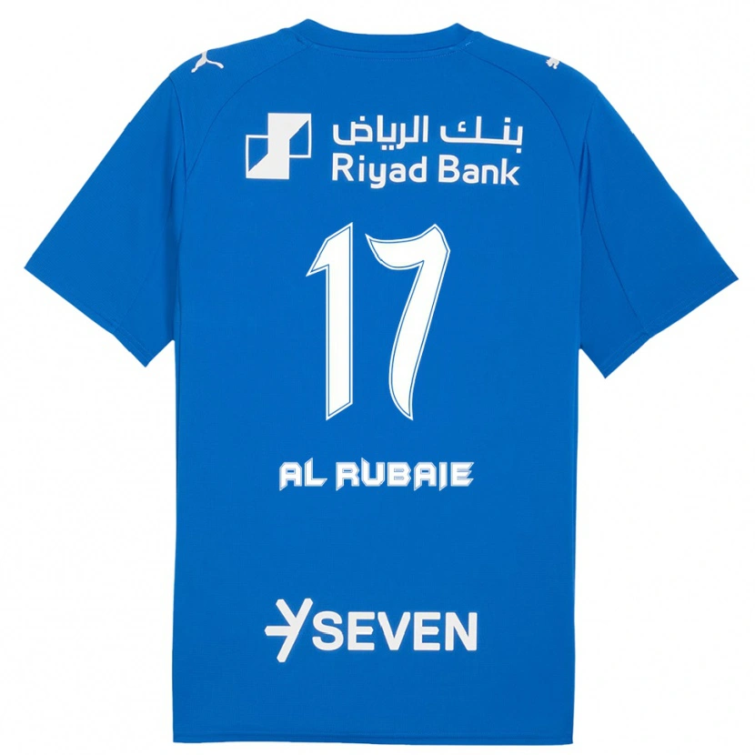 Danxen Enfant Maillot Mohammed Al-Yami #17 Bleu Blanc Tenues Domicile 2025/26 T-Shirt