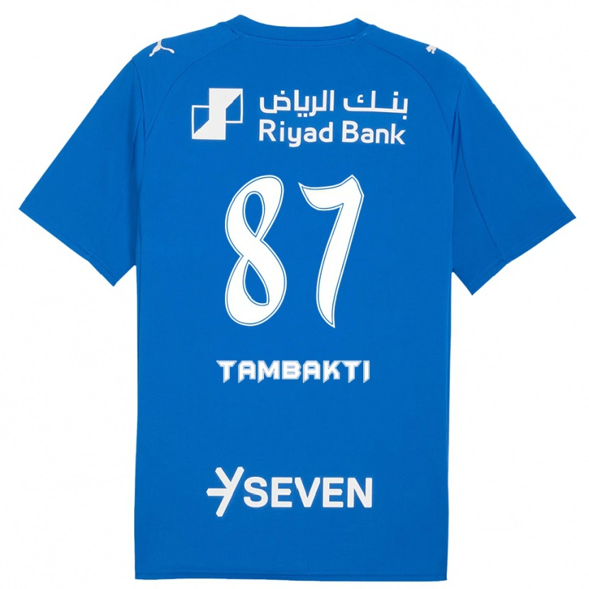Danxen Enfant Maillot Hassan Tambakti #87 Bleu Blanc Tenues Domicile 2025/26 T-Shirt