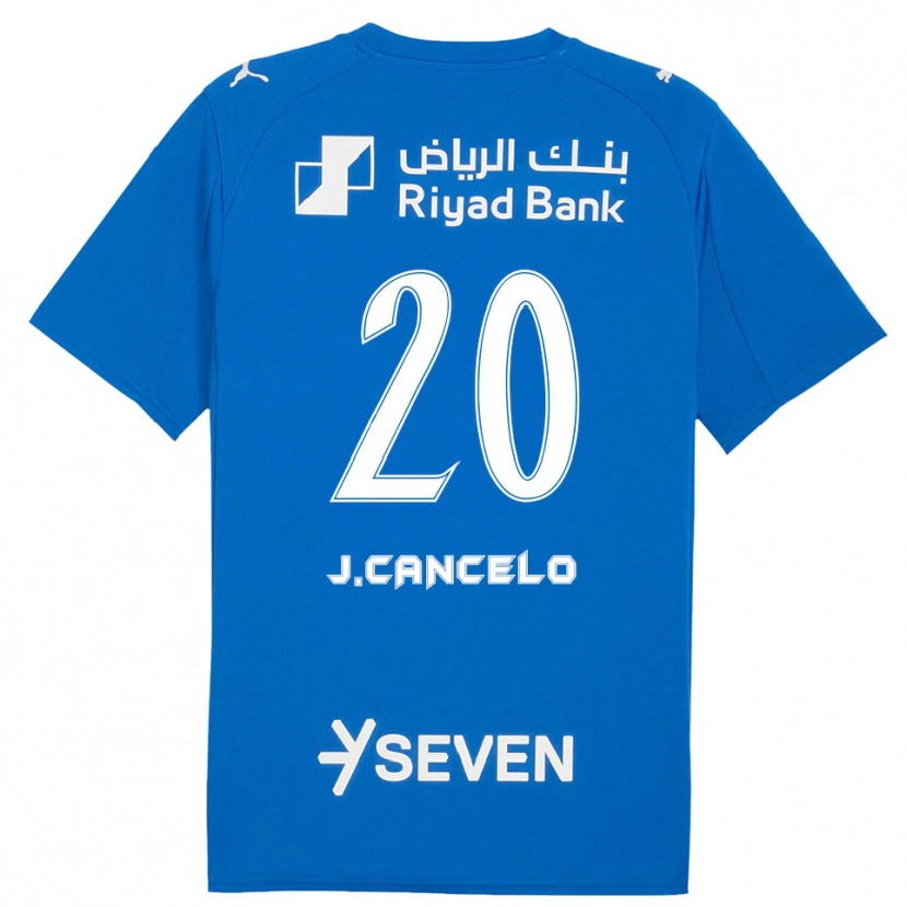 Danxen Enfant Maillot João Cancelo #20 Bleu Blanc Tenues Domicile 2025/26 T-Shirt