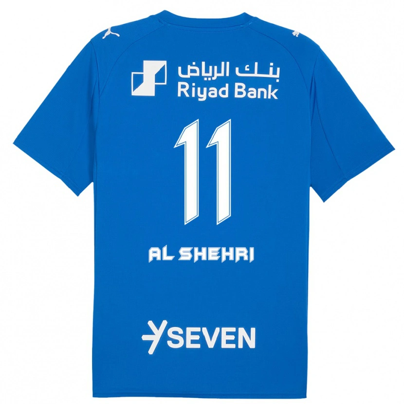 Danxen Enfant Maillot Saleh Al-Shehri #11 Bleu Blanc Tenues Domicile 2025/26 T-Shirt