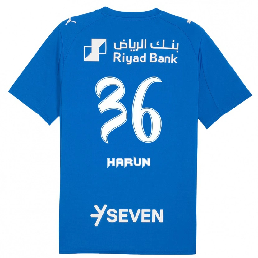 Danxen Enfant Maillot Saud Haroun #36 Bleu Blanc Tenues Domicile 2025/26 T-Shirt