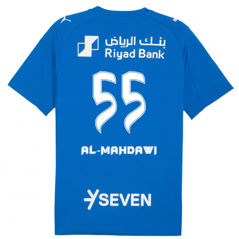 Danxen Enfant Maillot Ali Al-Mahdawi #55 Bleu Blanc Tenues Domicile 2025/26 T-Shirt