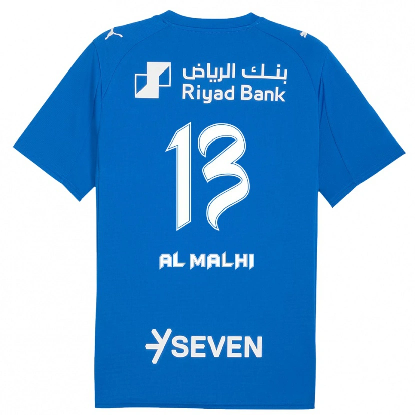 Danxen Enfant Maillot Al Muhra Al-Malhi #13 Bleu Blanc Tenues Domicile 2025/26 T-Shirt