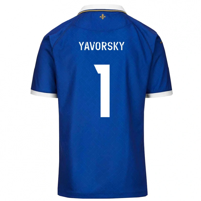 Danxen Enfant Maillot Nathan Yavorsky #1 Bleu Or Tenues Domicile 2025/26 T-Shirt