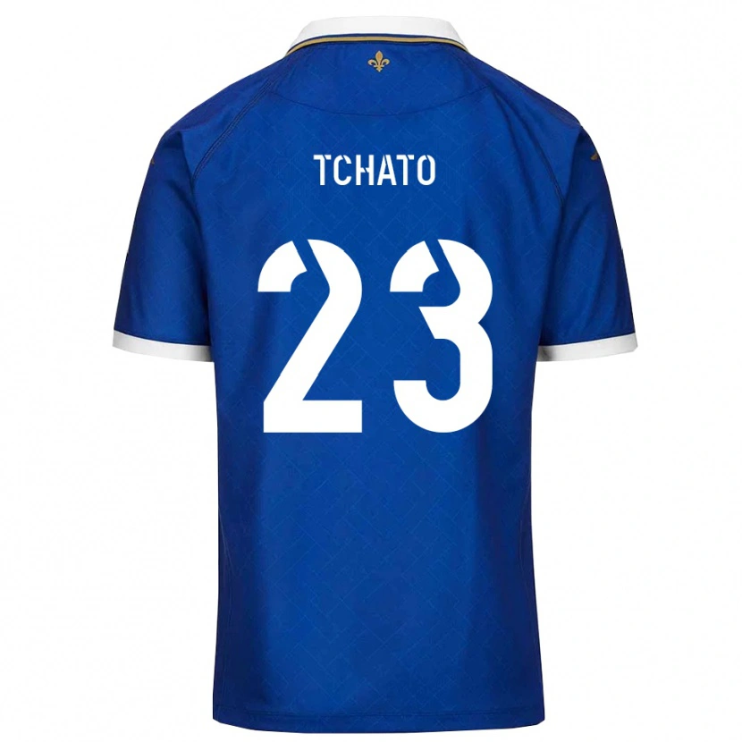 Danxen Enfant Maillot Ryan Tchato #23 Bleu Or Tenues Domicile 2025/26 T-Shirt