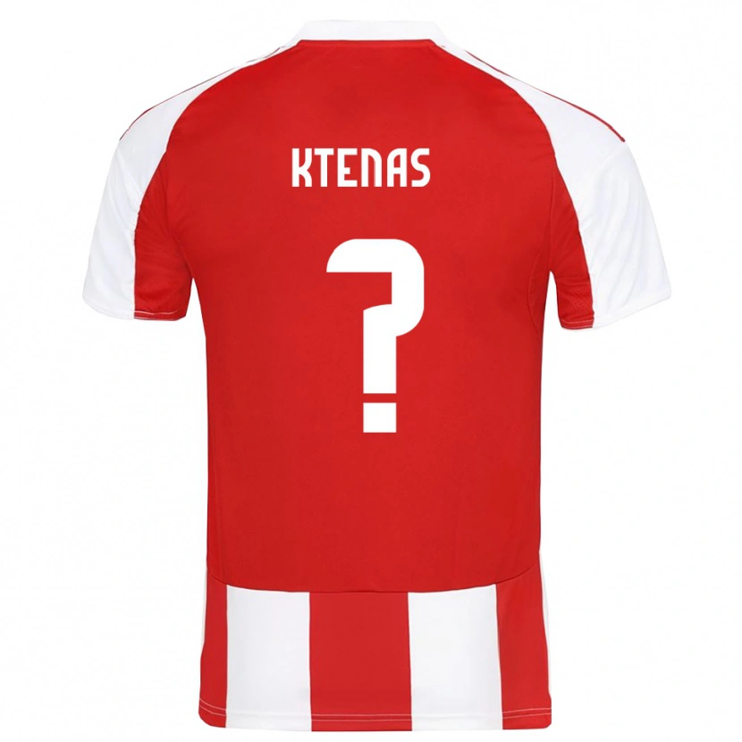 Danxen Enfant Maillot Vasilios Ktenas #0 Rouge Blanc Tenues Domicile 2025/26 T-Shirt