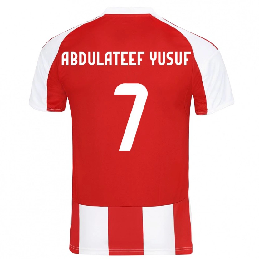 Danxen Enfant Maillot Taiye Abdulateef Yusuf #7 Rouge Blanc Tenues Domicile 2025/26 T-Shirt