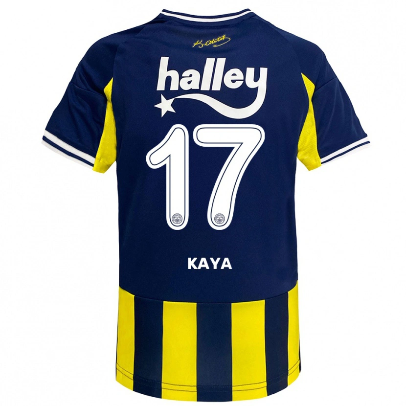 Danxen Enfant Maillot İpek Kaya #17 Jaune Marine Blanc Tenues Domicile 2025/26 T-Shirt