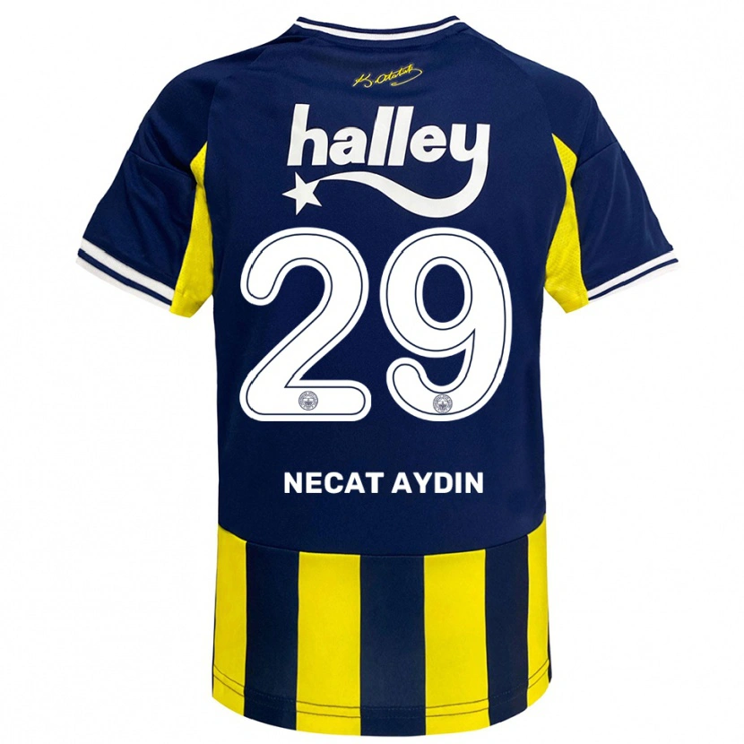 Danxen Enfant Maillot Ahmet Necat Aydın #29 Jaune Marine Blanc Tenues Domicile 2025/26 T-Shirt