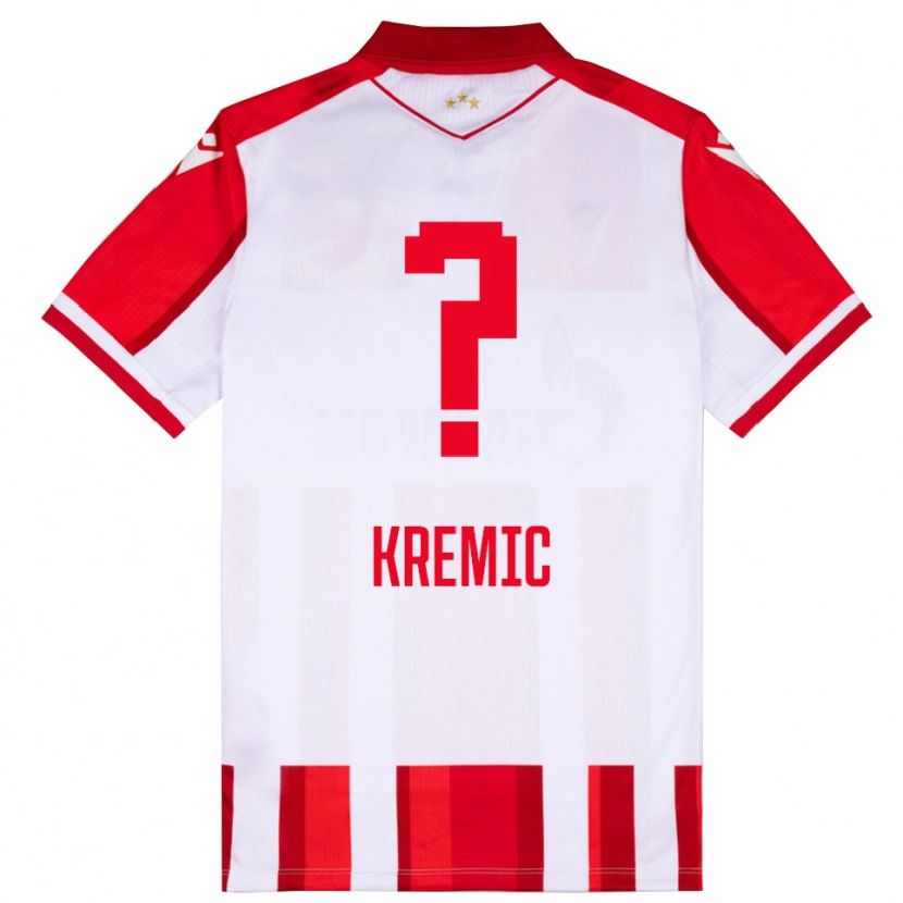 Danxen Enfant Maillot Luka Kremic #0 Rouge Blanc Tenues Domicile 2025/26 T-Shirt