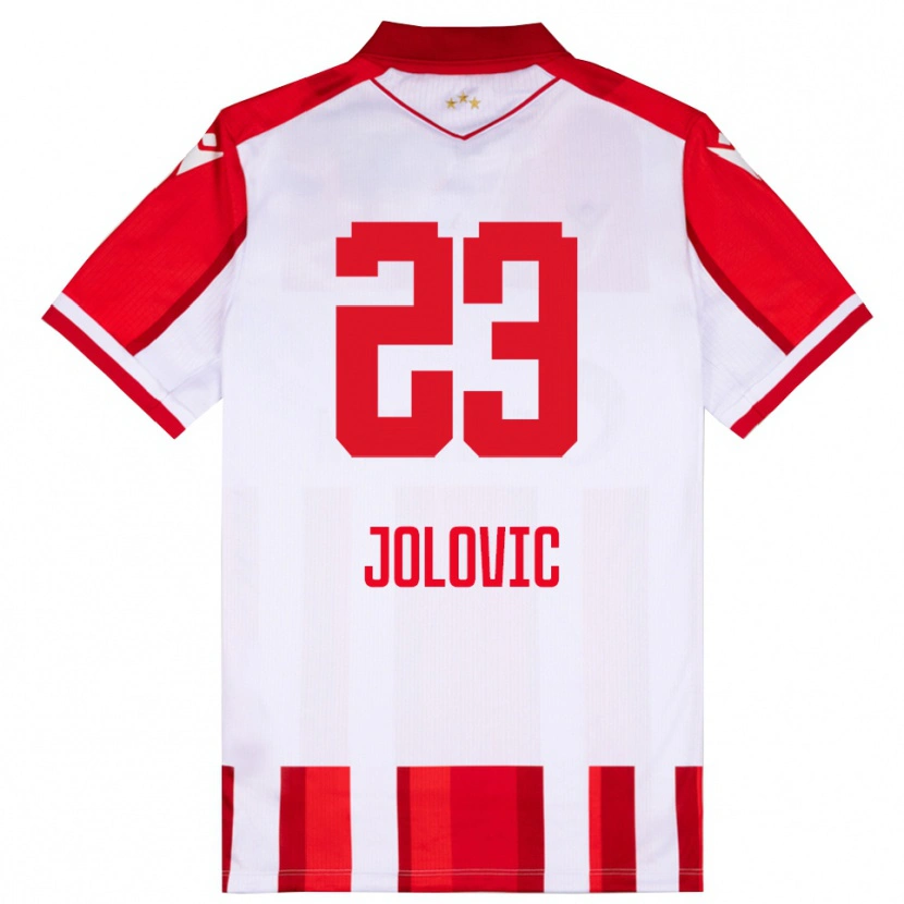 Danxen Enfant Maillot Bogdan Jolovic #23 Rouge Blanc Tenues Domicile 2025/26 T-Shirt