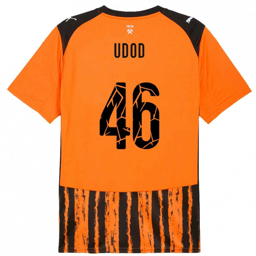 Danxen Enfant Maillot Danylo Udod #46 Orange Noir Tenues Domicile 2025/26 T-Shirt