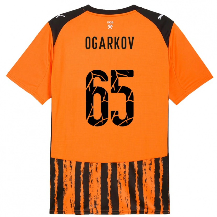 Danxen Enfant Maillot Mykola Ogarkov #65 Orange Noir Tenues Domicile 2025/26 T-Shirt
