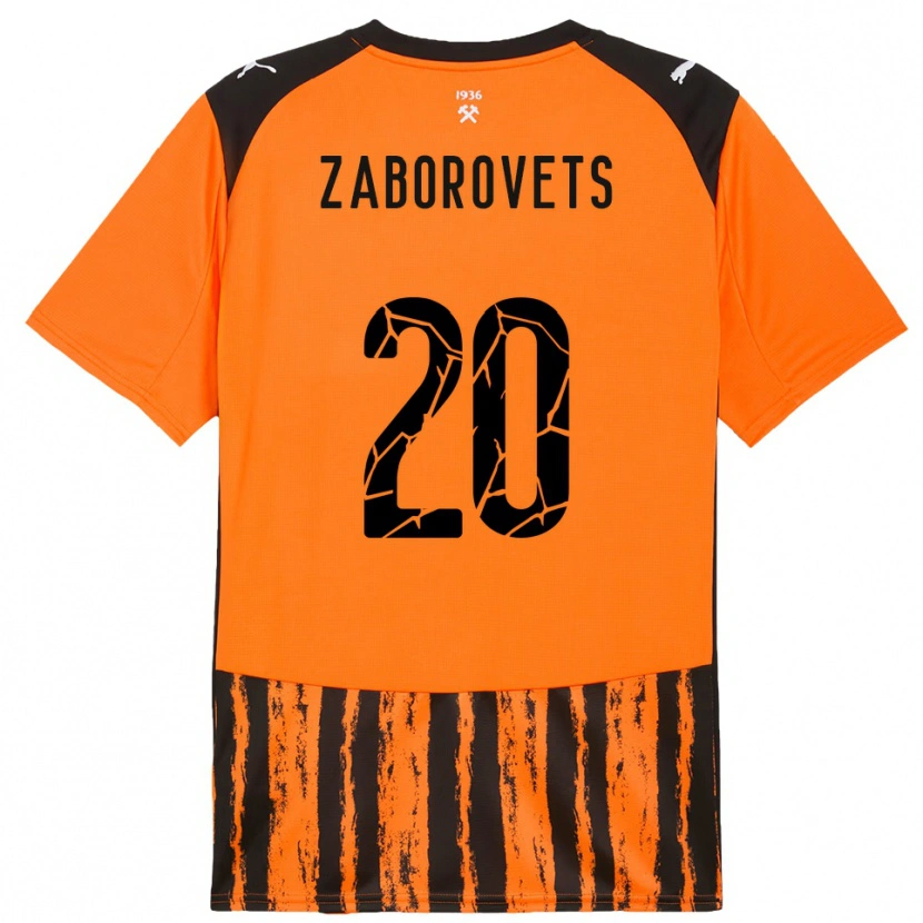 Danxen Enfant Maillot Lidiia Zaborovets #20 Orange Noir Tenues Domicile 2025/26 T-Shirt