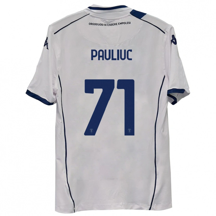 Danxen Enfant Maillot Nicolò Pauliuc #71 Bleu Marine Foncé Tenues Extérieur 2025/26 T-Shirt