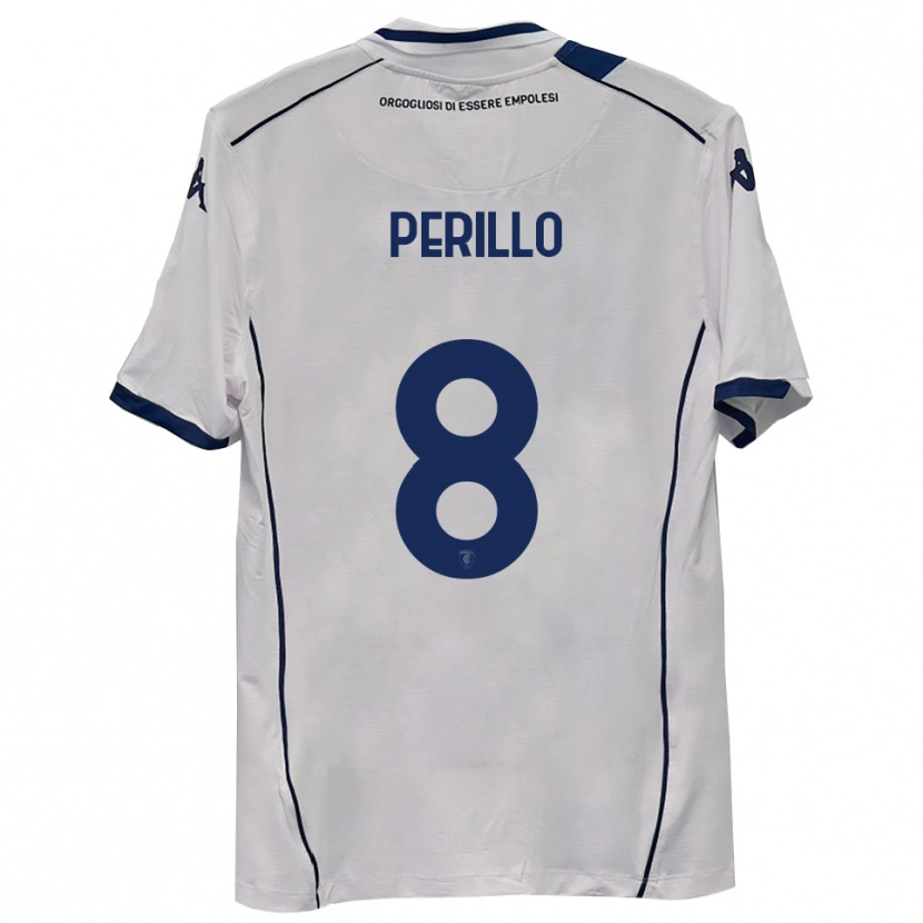 Danxen Enfant Maillot Edoardo Perillo #8 Bleu Marine Foncé Tenues Extérieur 2025/26 T-Shirt