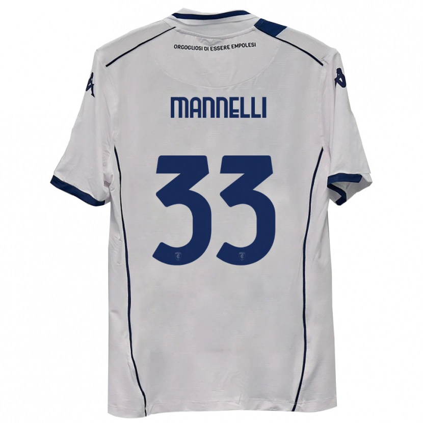 Danxen Enfant Maillot Matteo Mannelli #33 Bleu Marine Foncé Tenues Extérieur 2025/26 T-Shirt