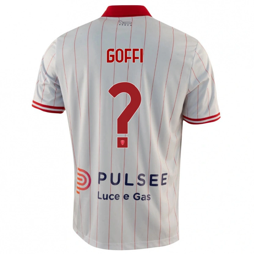 Danxen Enfant Maillot Tommaso Goffi #0 Blanc Rouge Bleu Tenues Extérieur 2025/26 T-Shirt