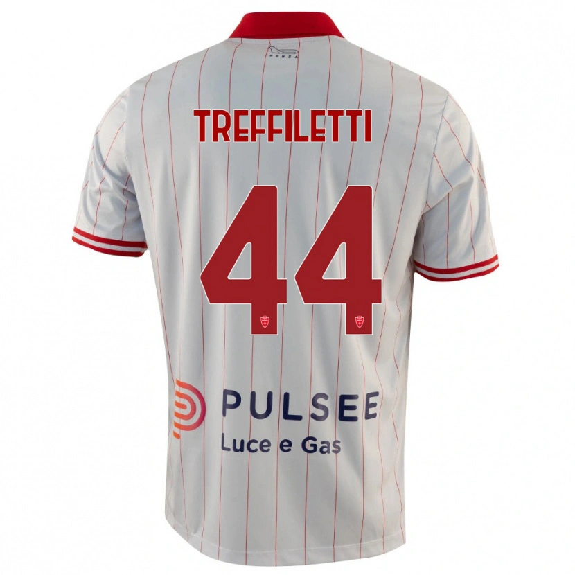 Danxen Enfant Maillot Danilo Treffiletti #44 Blanc Rouge Bleu Tenues Extérieur 2025/26 T-Shirt