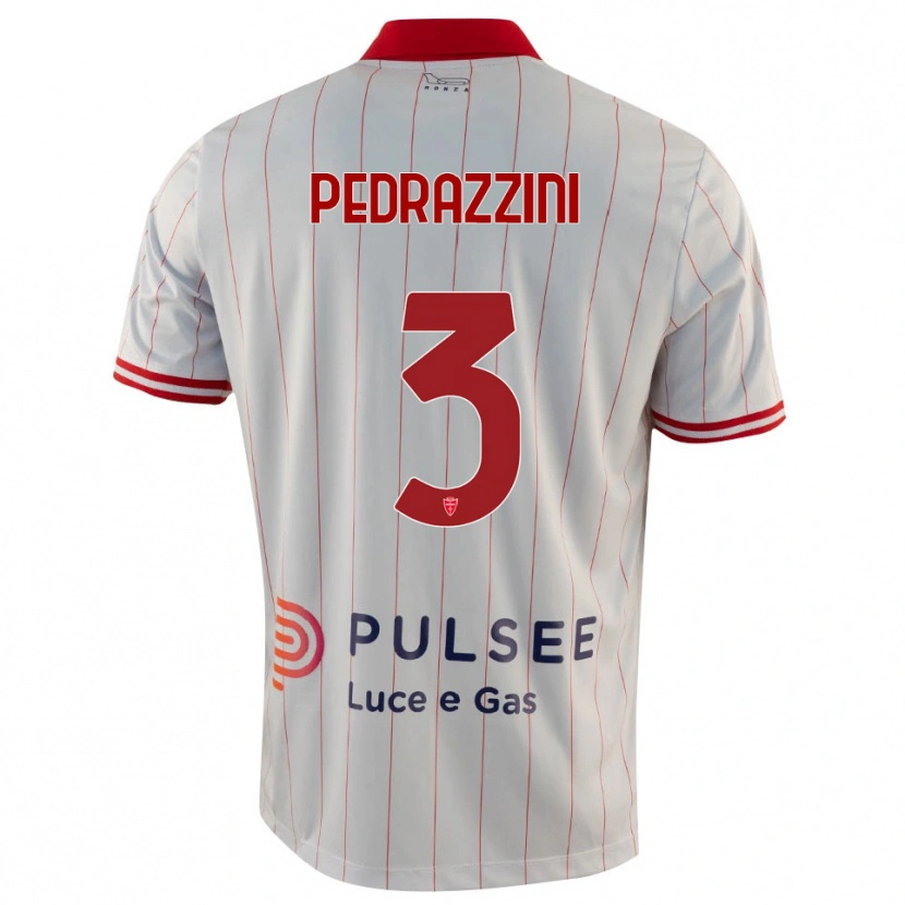 Danxen Enfant Maillot Carlo Pedrazzini #3 Blanc Rouge Bleu Tenues Extérieur 2025/26 T-Shirt