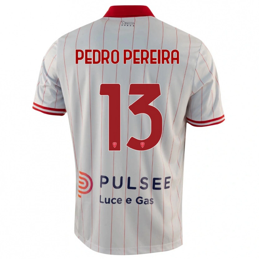 Danxen Enfant Maillot Pedro Pereira #13 Blanc Rouge Bleu Tenues Extérieur 2025/26 T-Shirt