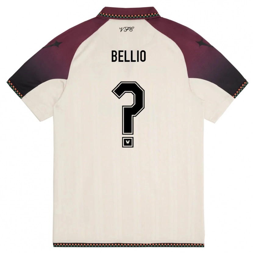Danxen Enfant Maillot Andrea Bellio #0 Crème Bordeaux Tenues Extérieur 2025/26 T-Shirt