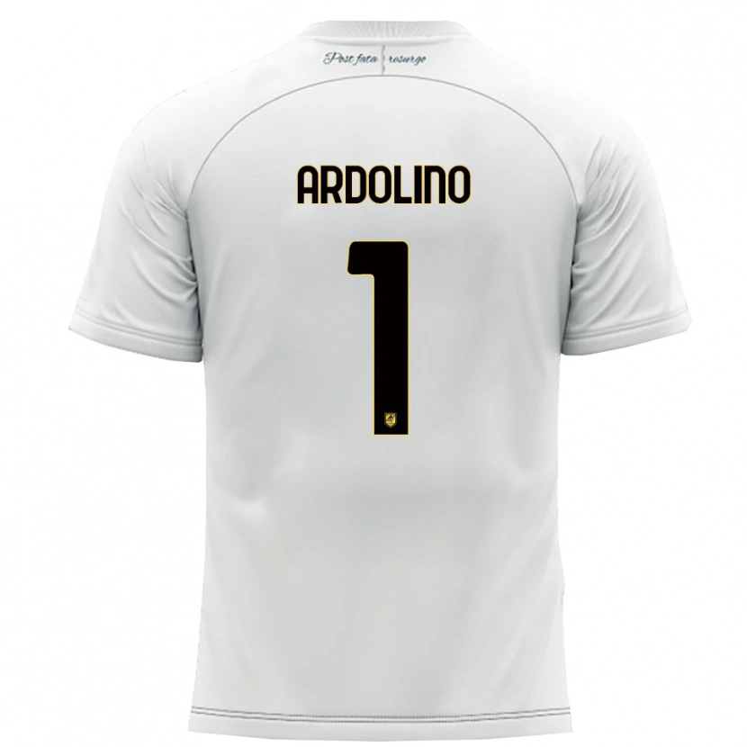 Danxen Enfant Maillot Antonio Ardolino #1 Blanc Jaune Tenues Extérieur 2025/26 T-Shirt