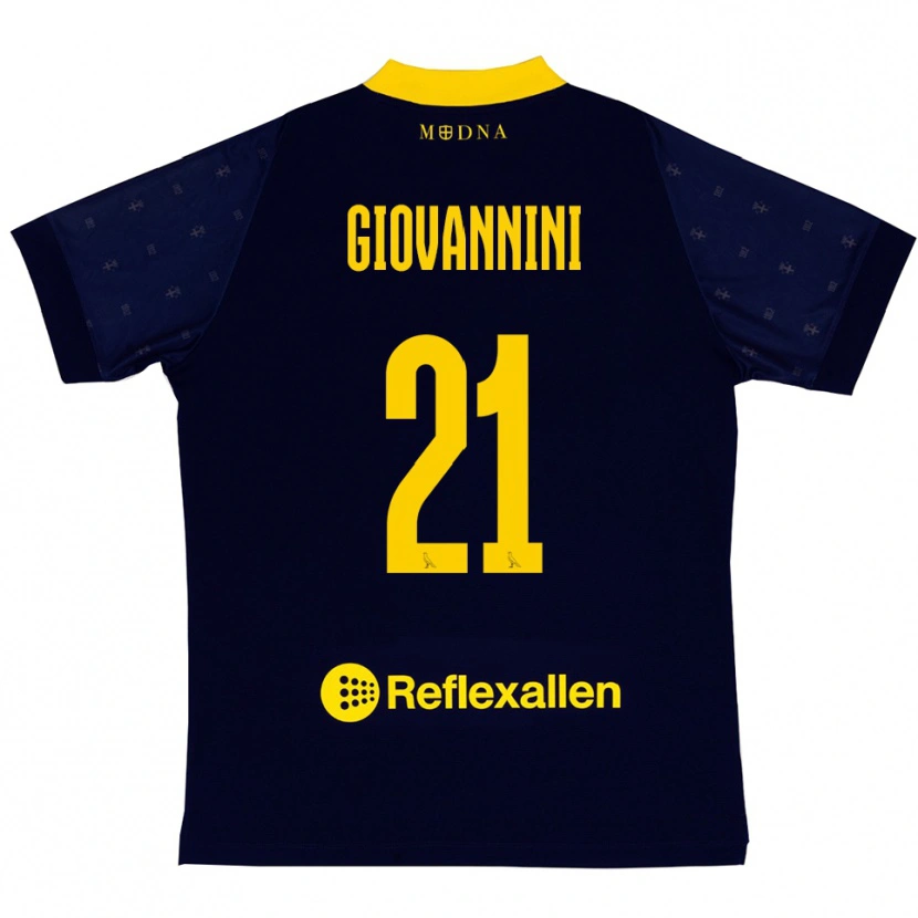Danxen Enfant Maillot Romeo Giovannini #21 Marine Jaune Tenues Extérieur 2025/26 T-Shirt