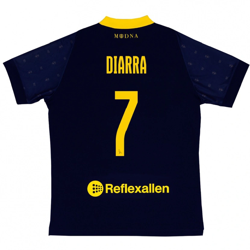 Danxen Enfant Maillot Jordan Diarra #7 Marine Jaune Tenues Extérieur 2025/26 T-Shirt