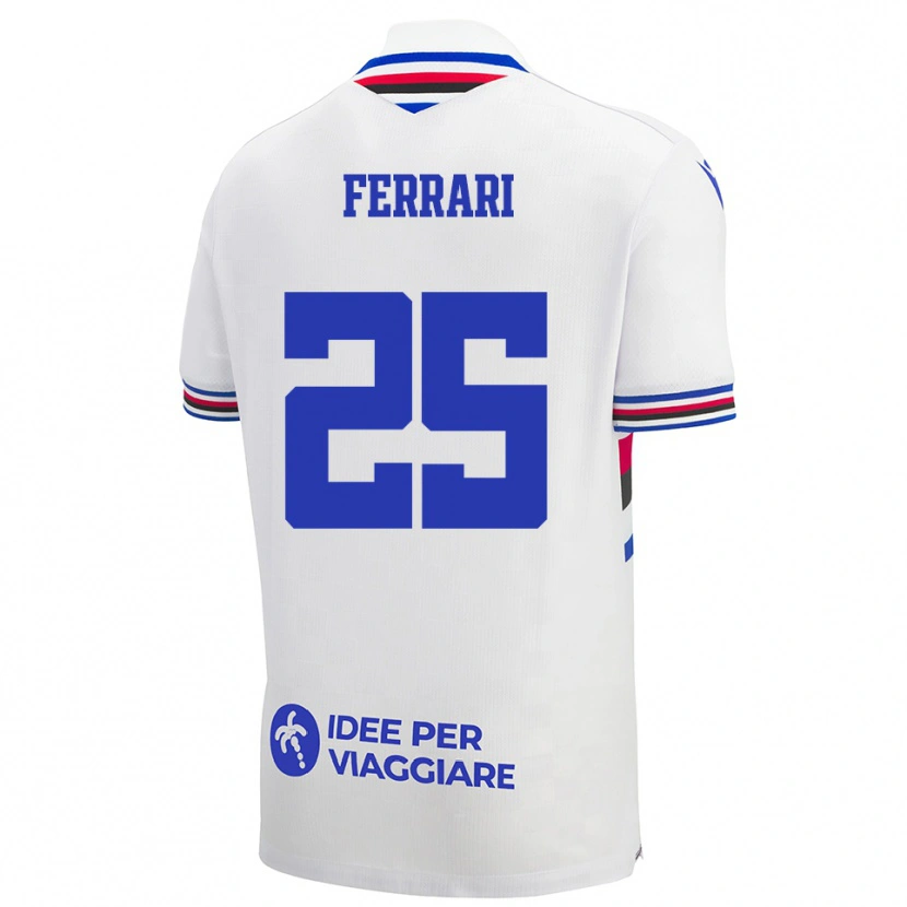 Danxen Enfant Maillot Alex Ferrari #25 Blanc Bleu Rouge Tenues Extérieur 2025/26 T-Shirt