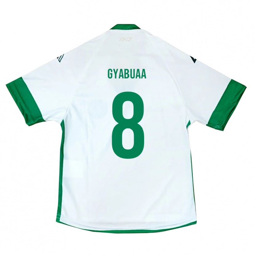 Danxen Enfant Maillot Emmanuel Gyabuaa #8 Blanc Vert Bleu Tenues Extérieur 2025/26 T-Shirt