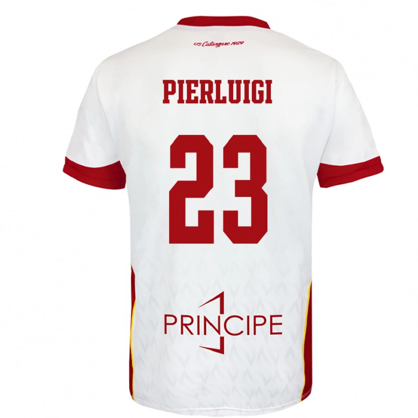 Danxen Enfant Maillot Federico Pierluigi #23 Blanc Rouge Tenues Extérieur 2025/26 T-Shirt