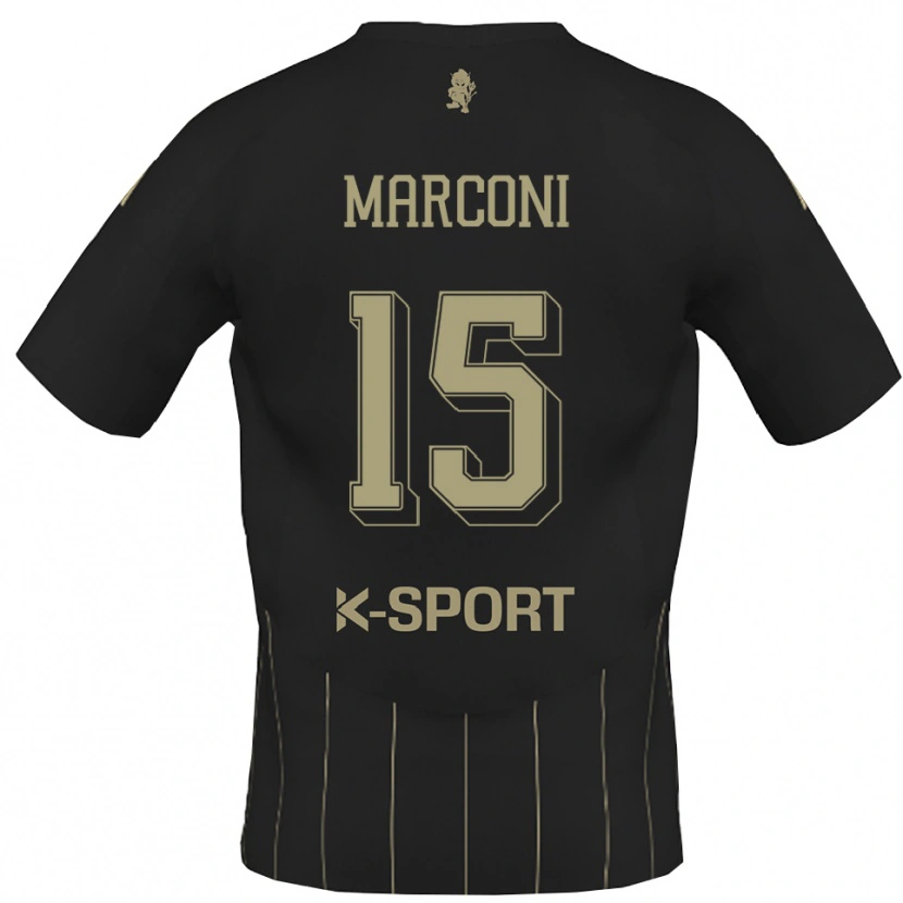 Danxen Enfant Maillot Ivan Marconi #15 Gris Blanc Tenues Extérieur 2025/26 T-Shirt