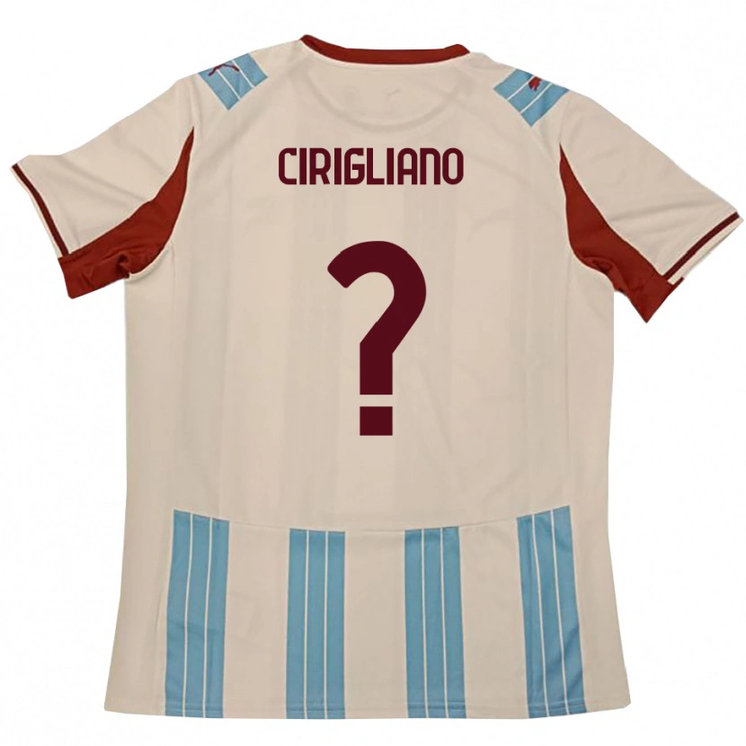 Danxen Enfant Maillot Giulio Cirigliano #0 Bleu Ciel Blanc Tenues Extérieur 2025/26 T-Shirt