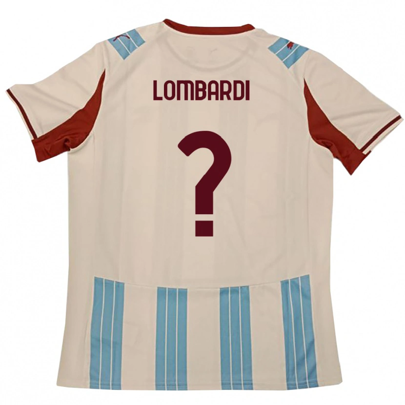 Danxen Enfant Maillot Lorenzo Lombardi #0 Bleu Ciel Blanc Tenues Extérieur 2025/26 T-Shirt