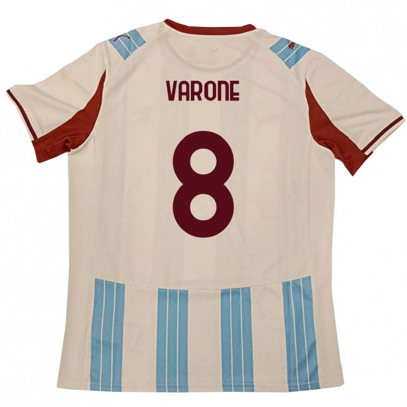 Danxen Enfant Maillot Ivan Varone #8 Bleu Ciel Blanc Tenues Extérieur 2025/26 T-Shirt