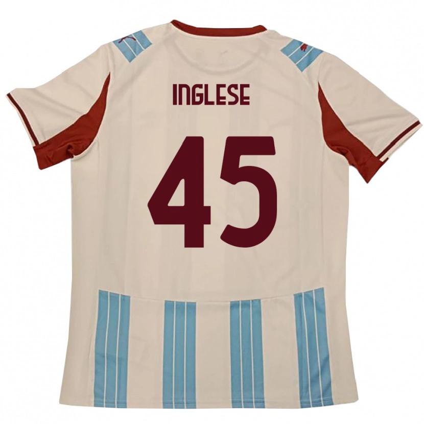 Danxen Enfant Maillot Roberto Inglese #45 Bleu Ciel Blanc Tenues Extérieur 2025/26 T-Shirt