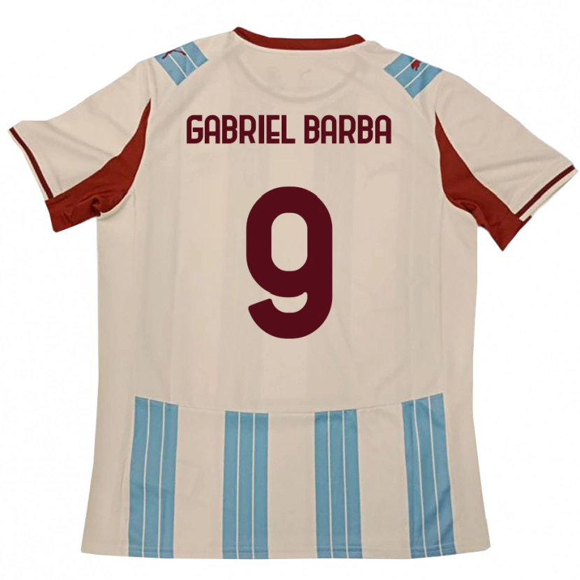 Danxen Enfant Maillot Luigi Gabriel Barba #9 Bleu Ciel Blanc Tenues Extérieur 2025/26 T-Shirt
