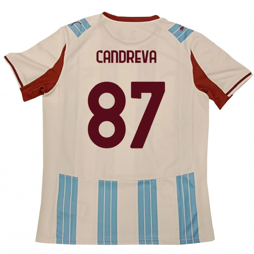 Danxen Enfant Maillot Antonio Candreva #87 Bleu Ciel Blanc Tenues Extérieur 2025/26 T-Shirt