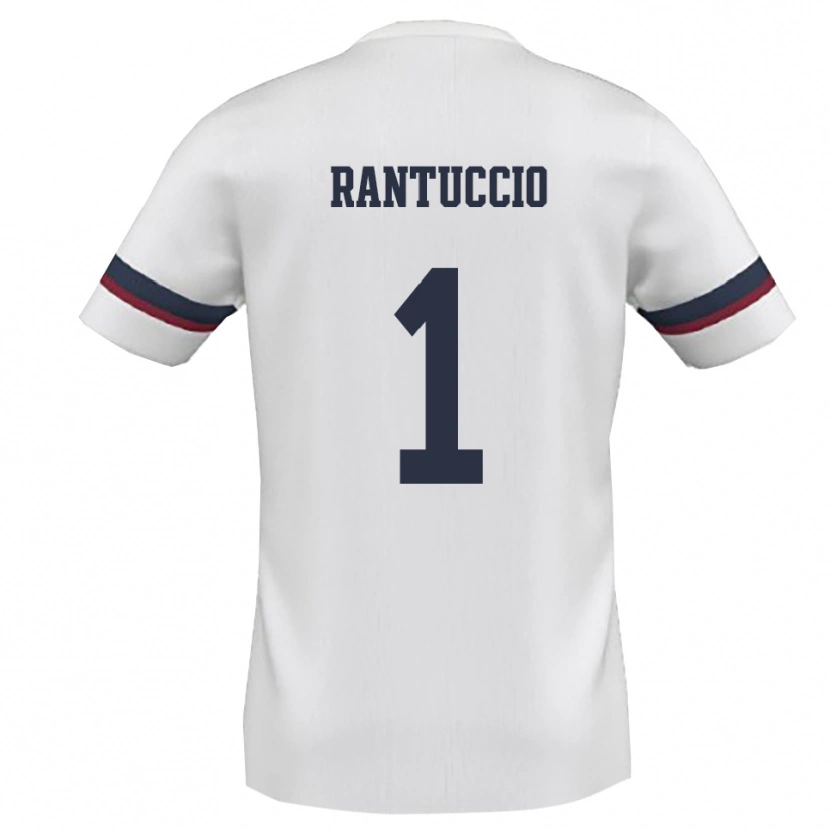 Danxen Enfant Maillot Carmelo Rantuccio #1 Blanc Rouge Tenues Extérieur 2025/26 T-Shirt