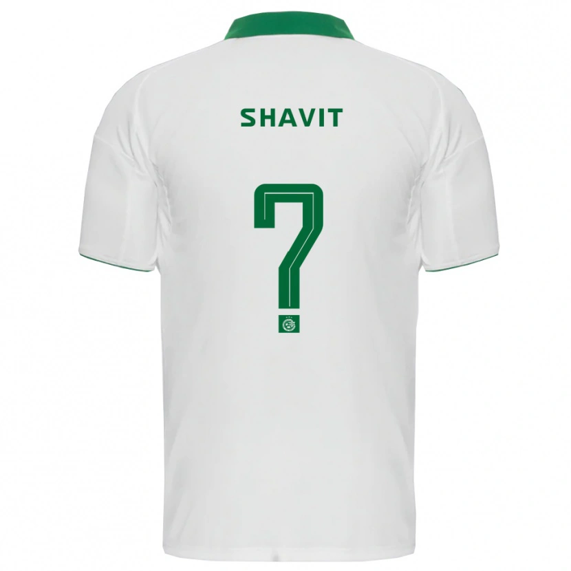 Danxen Enfant Maillot Noam Shavit #0 Blanc Vert Tenues Extérieur 2025/26 T-Shirt