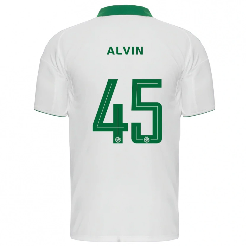 Danxen Enfant Maillot Glenn Alvin #45 Blanc Vert Tenues Extérieur 2025/26 T-Shirt