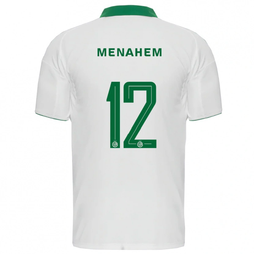 Danxen Enfant Maillot Sun Menahem #12 Blanc Vert Tenues Extérieur 2025/26 T-Shirt